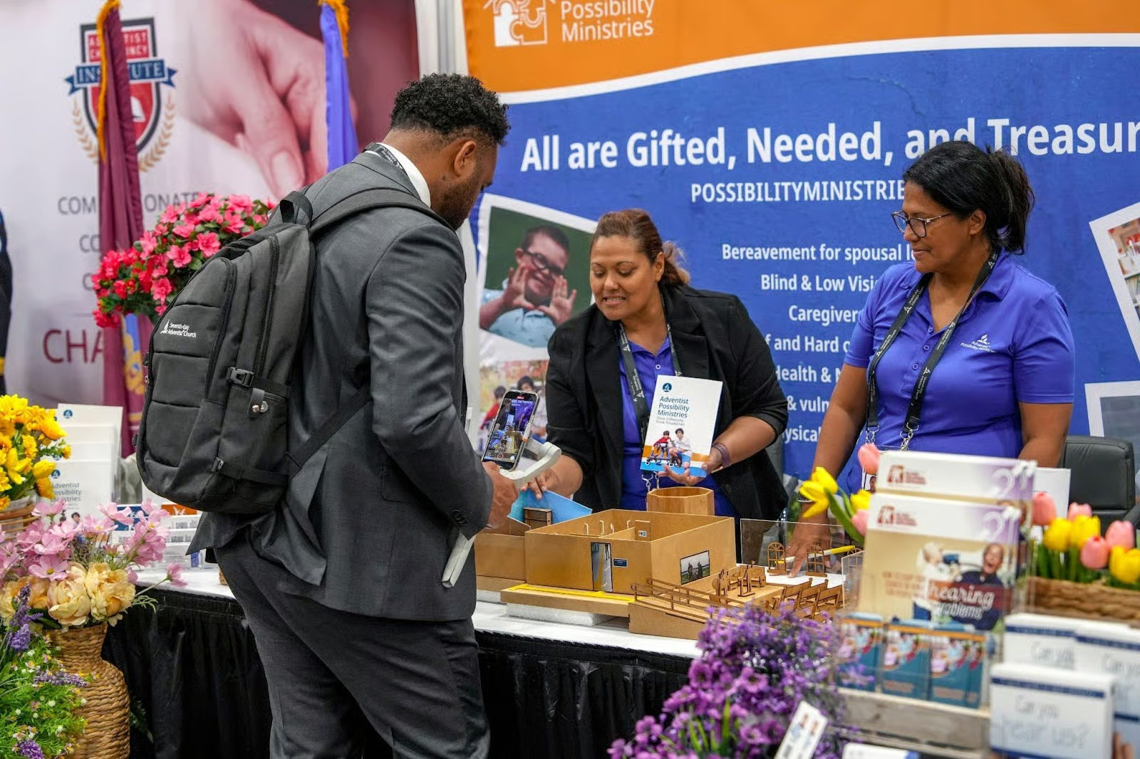 Adventist Possibility Ministries booth at the 2025 GC Session. Photo: Adventist Media Exchange